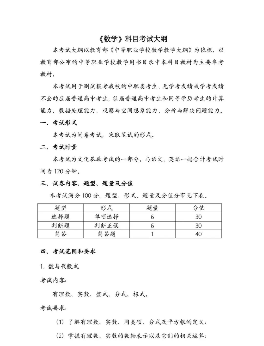 潇湘职业学院2025年单独招生考试大纲 单招学校 第4张
